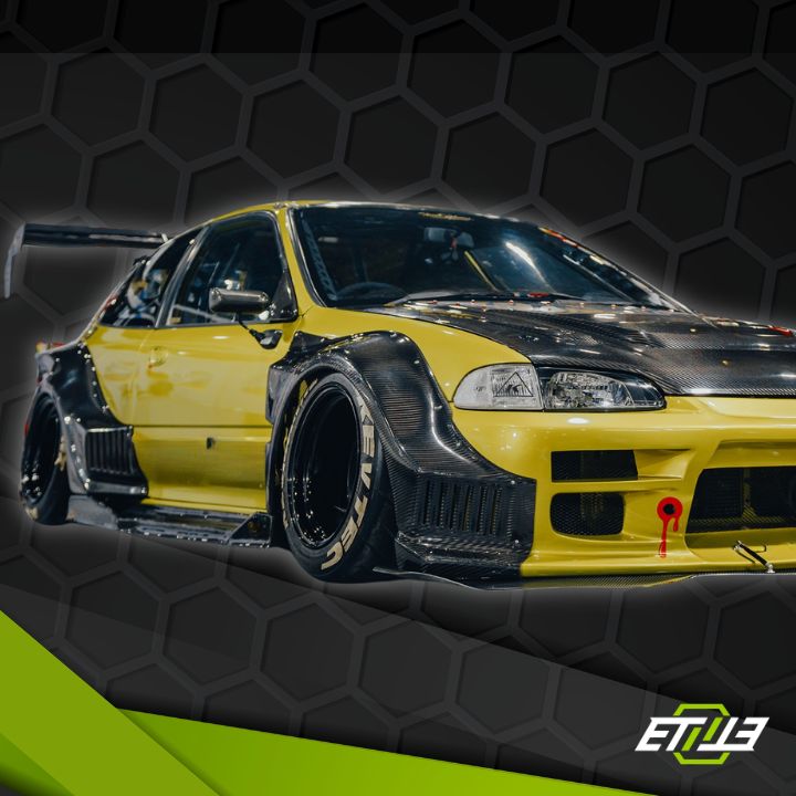 Honda Civic EG Carbon Fiber Wide Body Kit