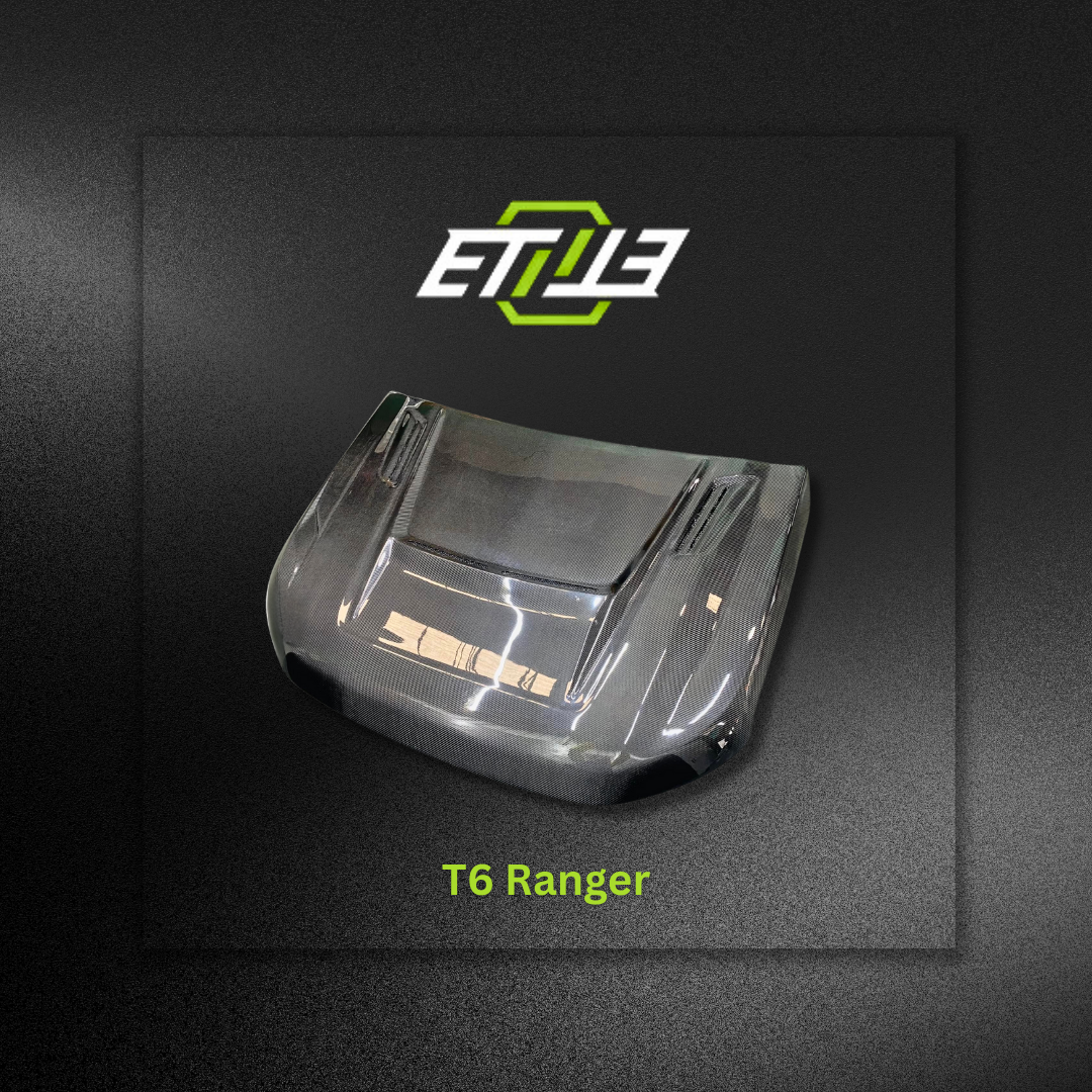 T6 Ford Ranger Dry Carbon Vented Hood