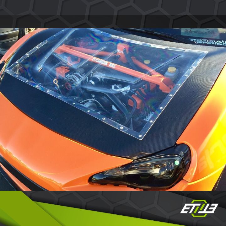 ETi GT86 Carbon Fiber X Clear Hybrid Hood