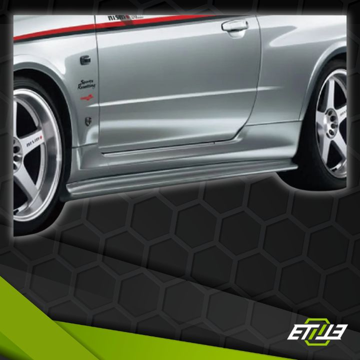 R34 GTT Z-Tune Side Skirt Extensions / Skyline R34 GTT 2D GTR Conversion Side Skirt Extensions (2pcs)