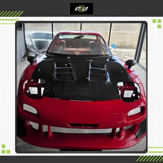 RE Style Mazda RX-7 FD3S Carbon Hood