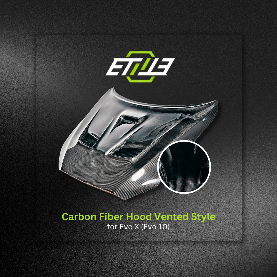 Mitsubishi EVO X Carbon Fiber Vented Hood