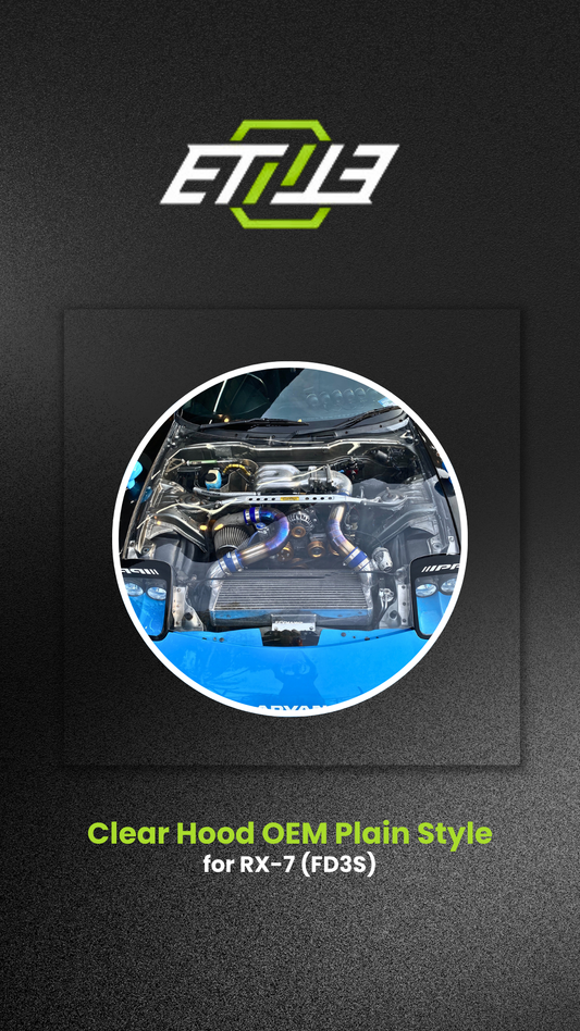 Mazda RX-7 (FD3S) Clear Carbon Fiber OEM-Style Hood