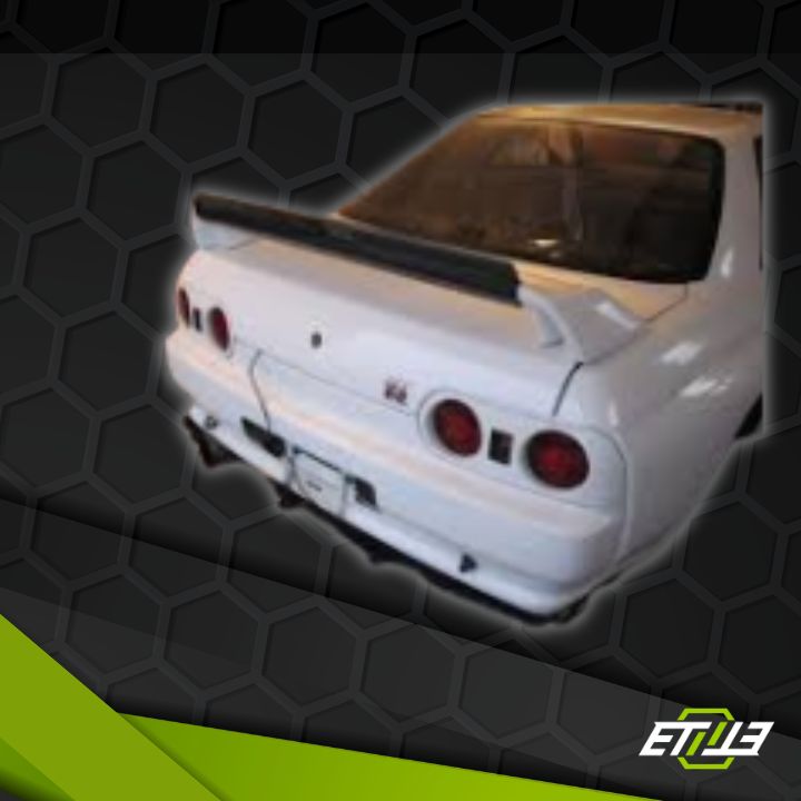 R32 GTR OEM Rear Spoiler Fujimura Style Rocket Dancer Gurney Flap Full Carbon