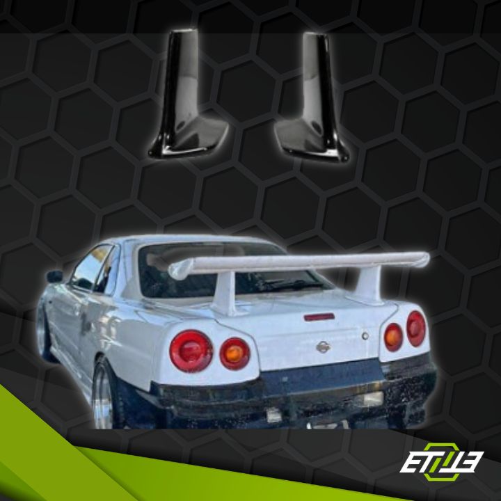 R34 GTR OEM Rear Spoiler w/ Jun Higher Leg (Fits: R32 R33 R34 GTR GTS G35)
