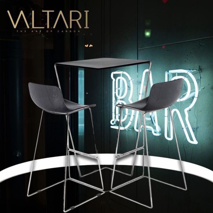 Duo – Carbon Fiber Set Bar Chair with Table