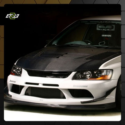ETi Mitsubishi Evo 8 Varis-Style Carbon Fiber Front Bumper Canards