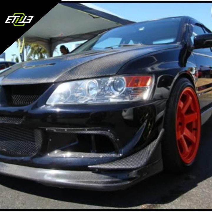 ETi Mitsubishi Evo 8 Ralliart-Style Carbon Fiber Bumper Canards