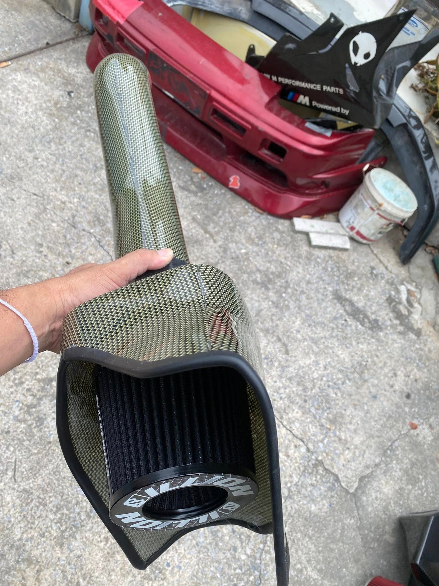 Honda Civic EK/EG Carbon Fiber Intake Pipe + Air Filter