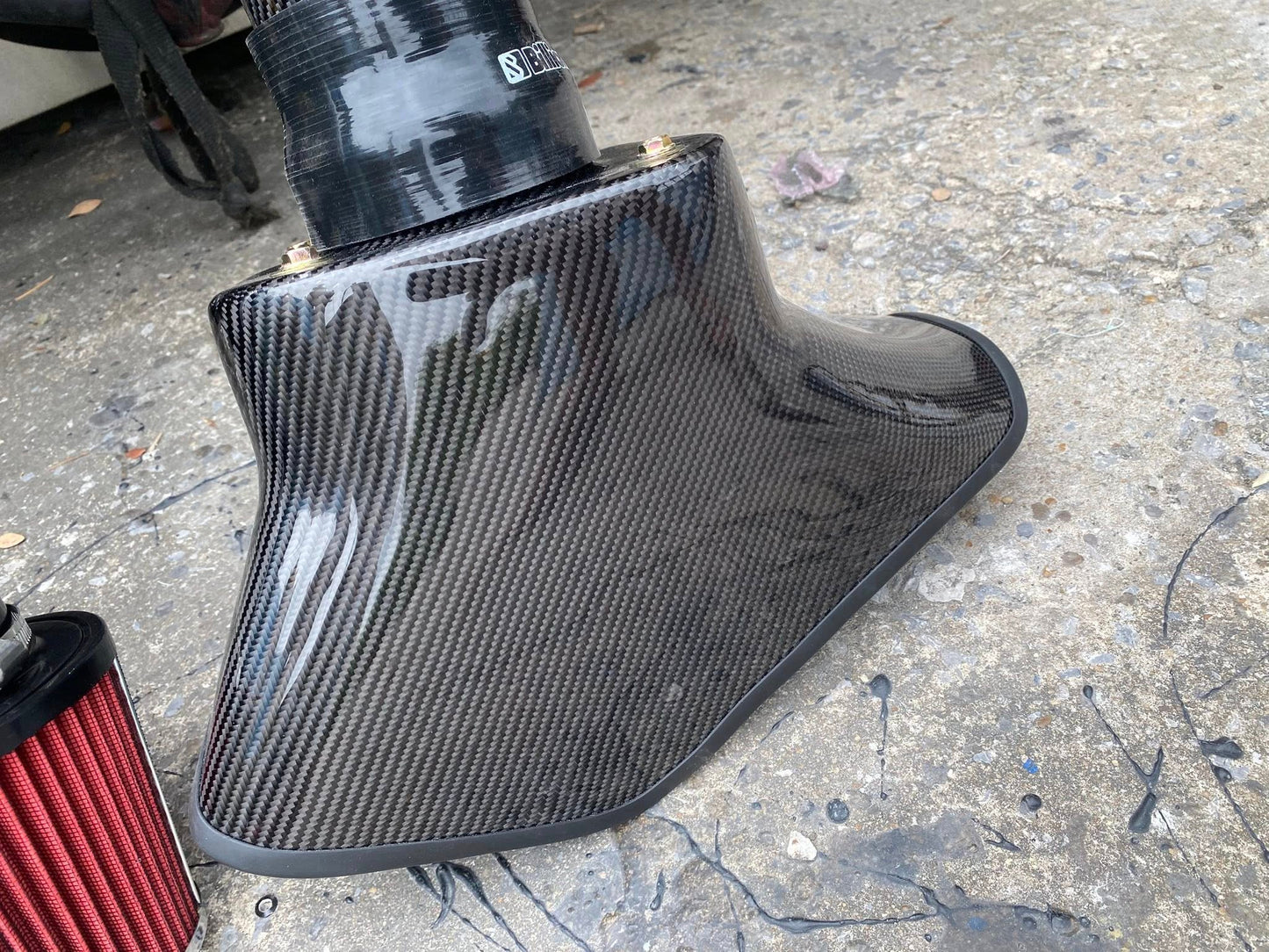 Honda Civic EK/EG Carbon Fiber Intake Pipe + Air Filter