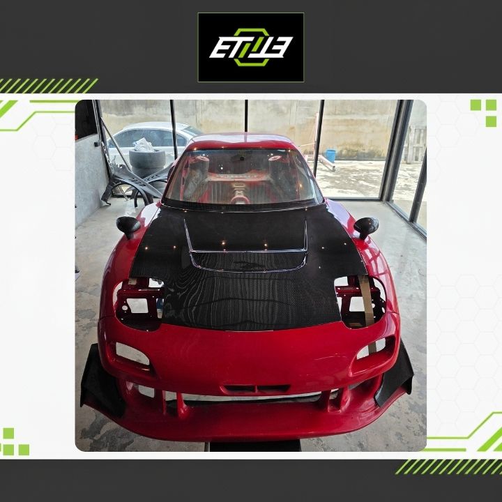 ETi RX7 Suzuka Style Carbon Hood