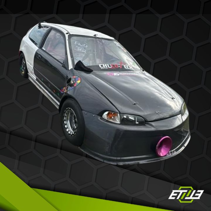 Honda Civic EG Dry Carbon Fiber Drag Racing Hood
