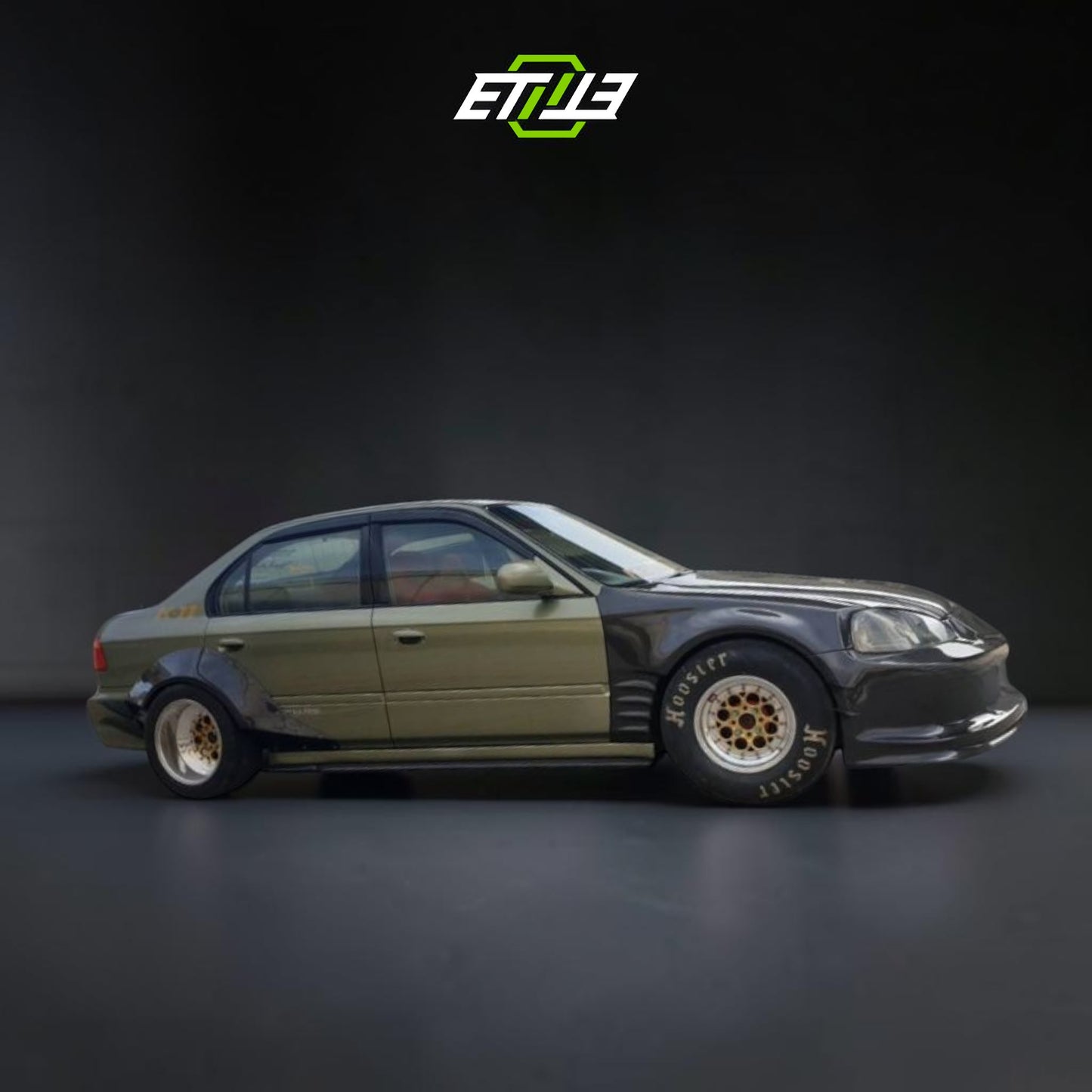 ETi Honda Civic EK Drag Stance Carbon Fiber Widebody Kit | Shopifydevstudio
