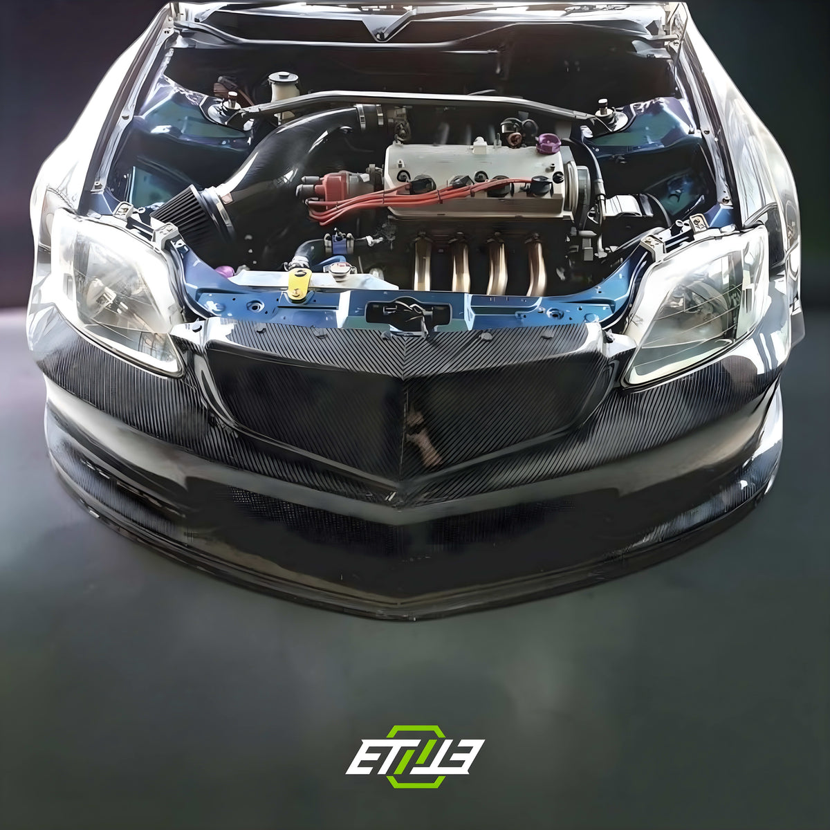 ETi Honda Civic EK Drag Stance Carbon Fiber Widebody Kit
