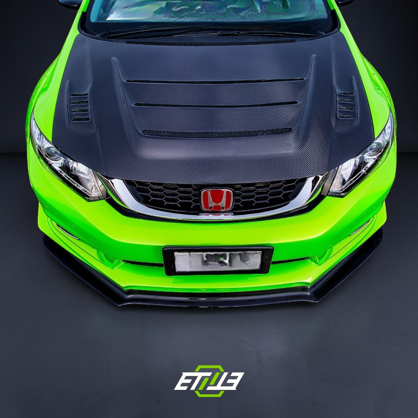 Honda Civic 2012 FB J's Racing Style Carbon Fiber Hood | Shopifydevstudio