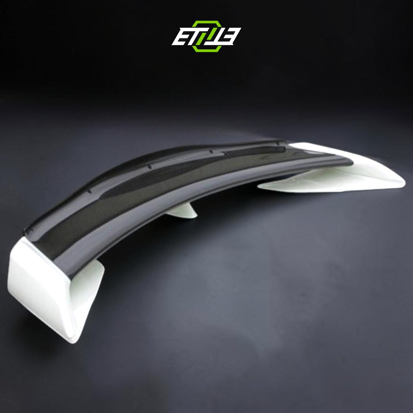 R35 Mine's style add-on spoiler — carbon weave detail, ETi