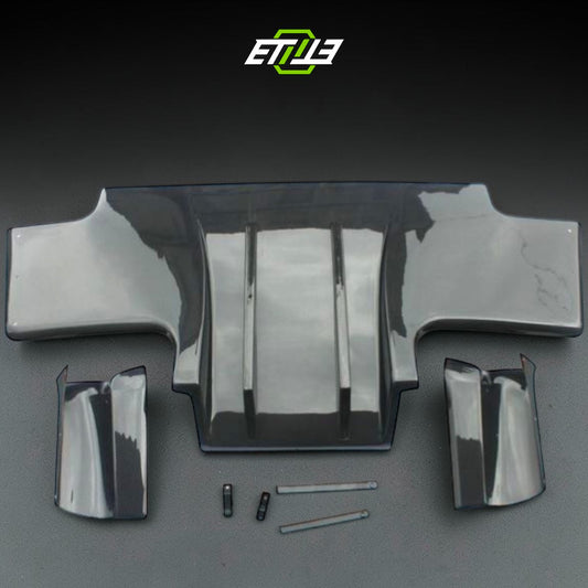 R32 TS rear diffuser Type 2 — carbon weave detail, ETi