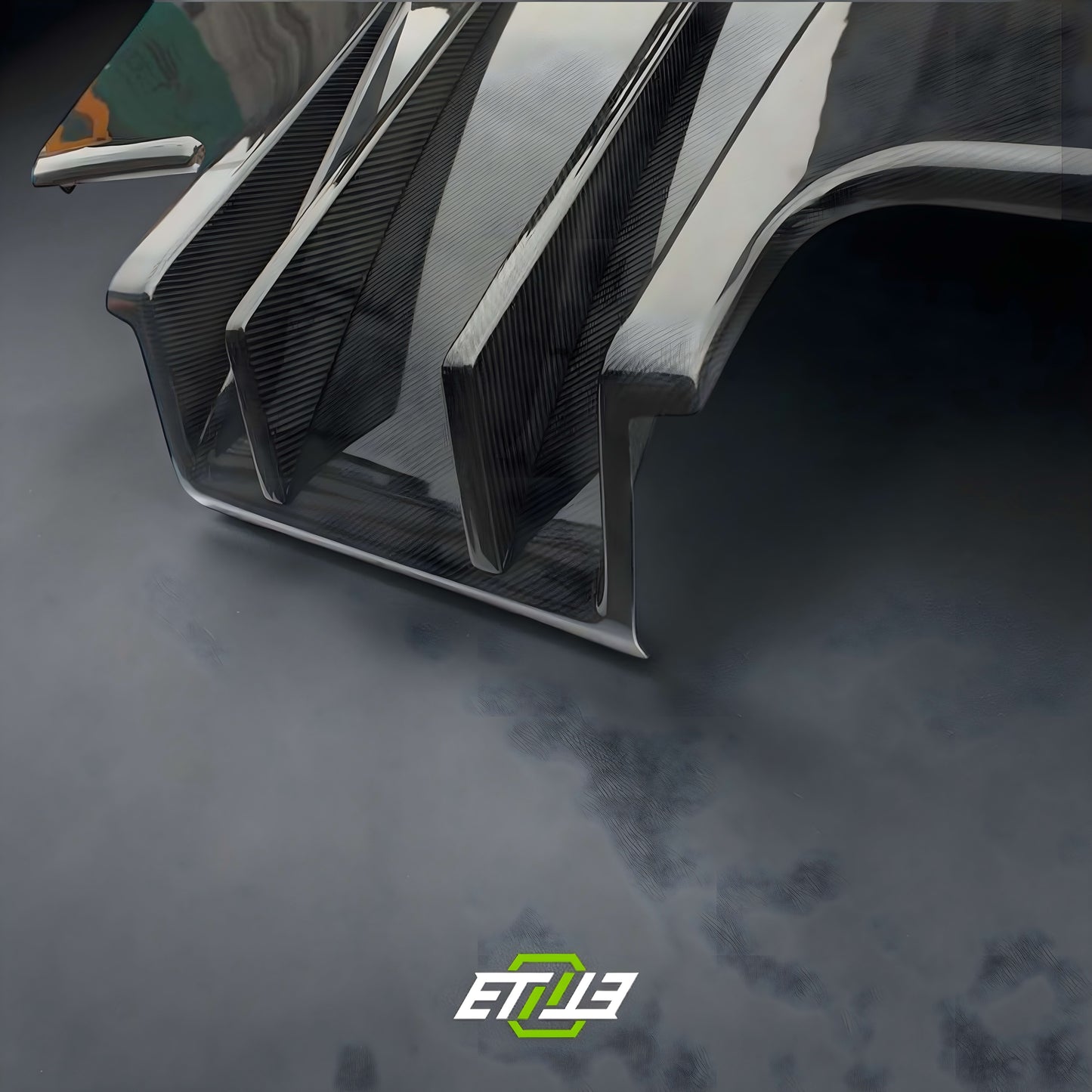 Nissan Skyline R32 GTR TS Carbon Fiber Rear Diffuser Type 2 w/ Metal Fitting Accessories