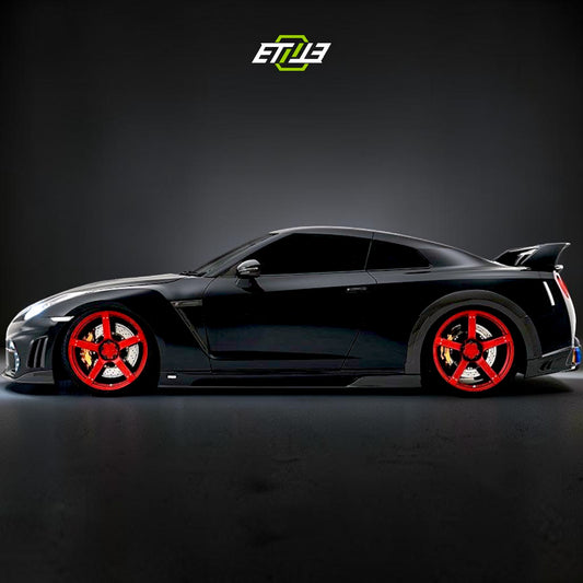R35 MC Tommykaira style body kit — front bumper, bespoke carbon, ETi