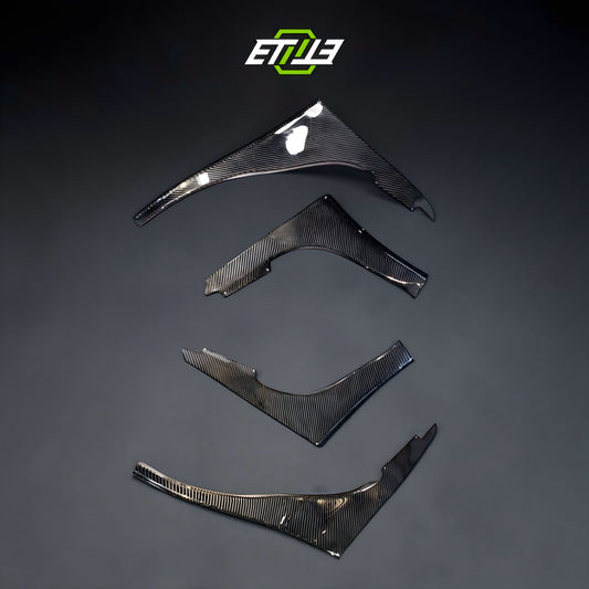R32 GTR OEM Front Bumper TBO Style Design Canard (4 pcs)