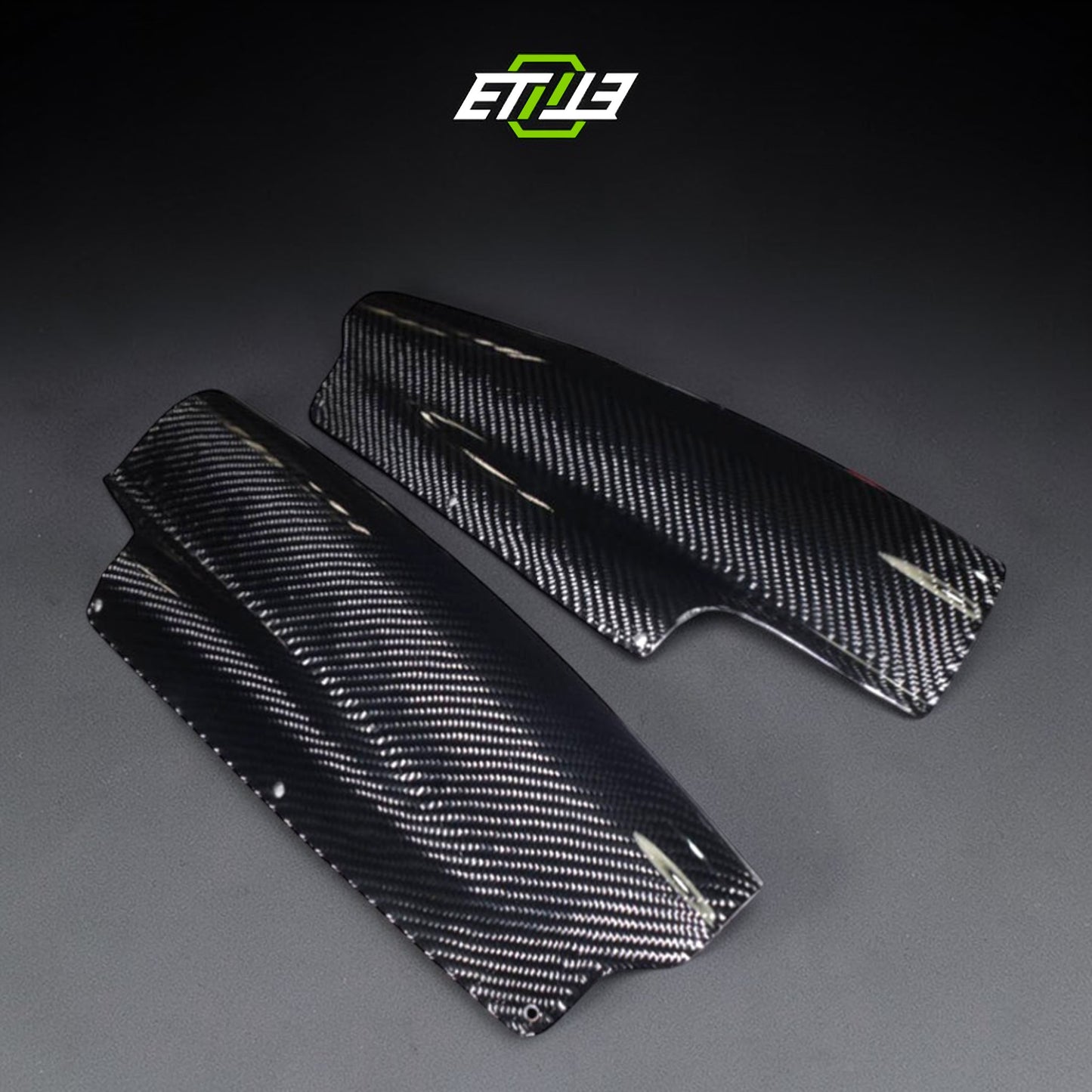 R32 TS style rear diffuser — bespoke carbon, vortex generator detail, ETi