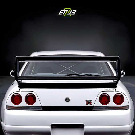 R33 GTR GTS Gracer Style Double Blade Rear Trunk Spoiler Wing