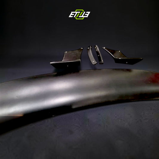R35 Esprit style rear spoiler — bespoke carbon, fitted on car, ETi
