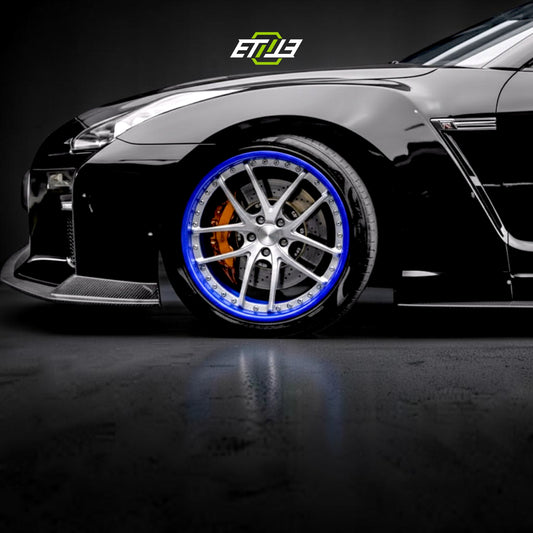 R35 OEM style wheel arch flares — 2x2 twill carbon, gloss finish, ETi
