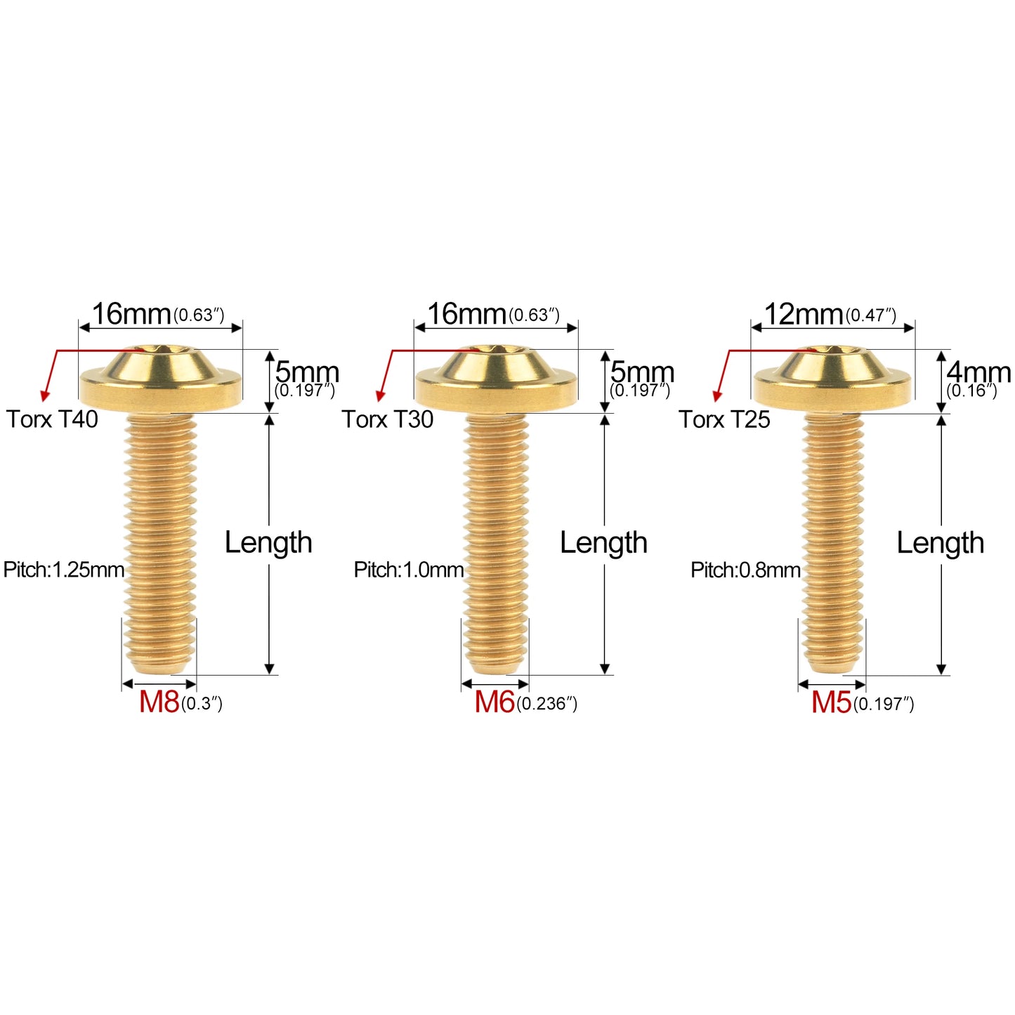 Titanium Bolts Button Head