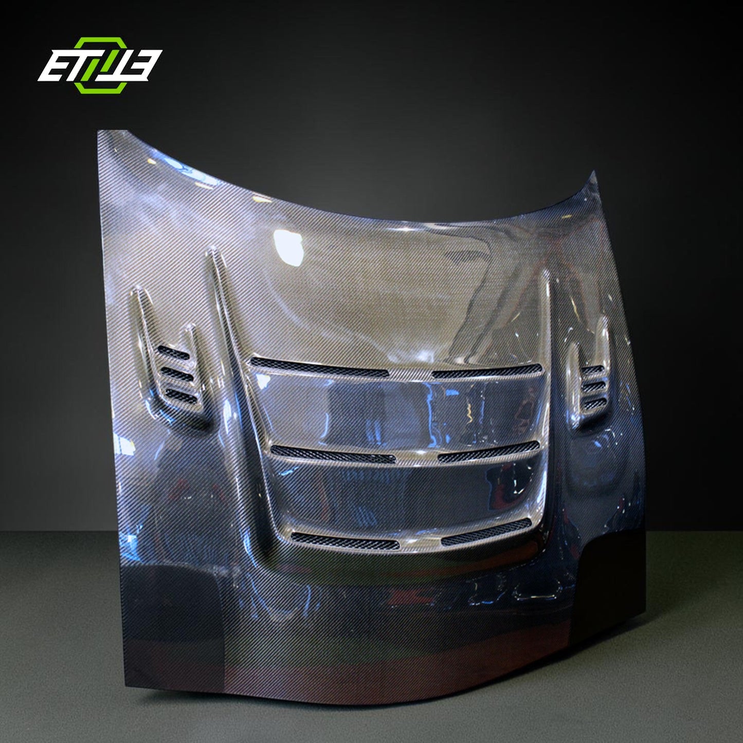 Mazda RX-7 FD3S Mod-X Vented Carbon Hood - 5