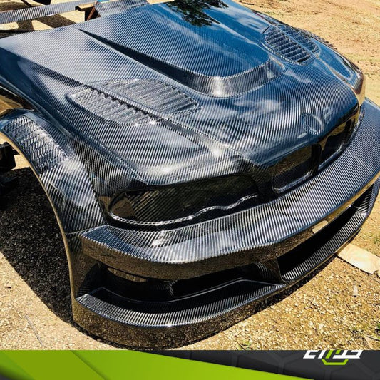 ETi BMW E46 Hood β Carbon Fiber / Dry Carbon - Elite Ti