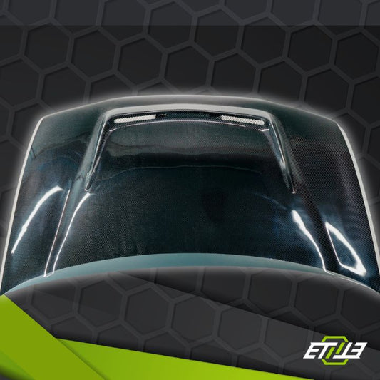ETi Honda EG Type J Vented Carbon Fiber Hood - Elite Ti