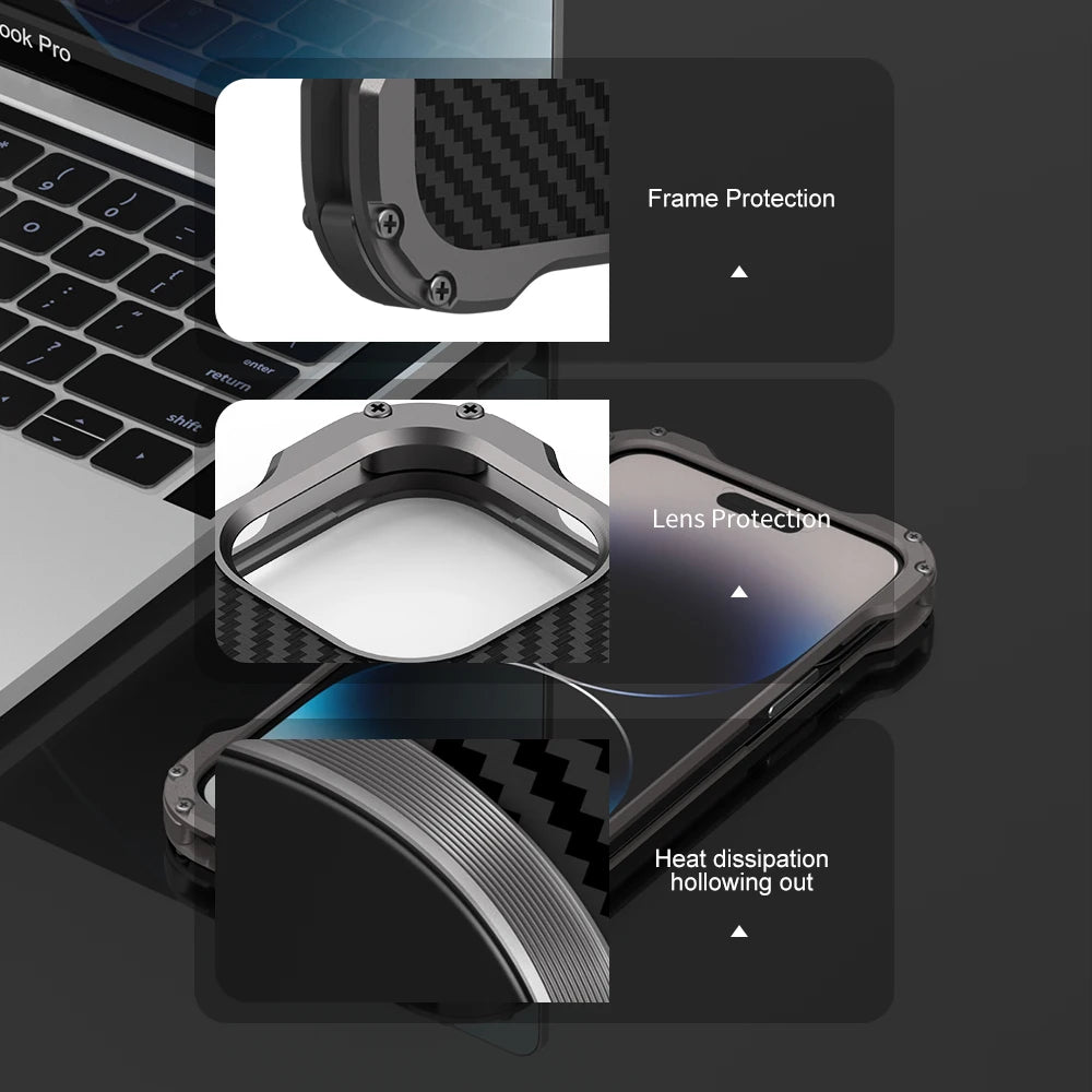 Metal and Carbon iPhone Case