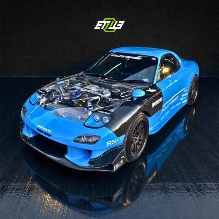 Mazda RX-7 (FD3S) Clear Carbon Fiber OEM-Style Hood