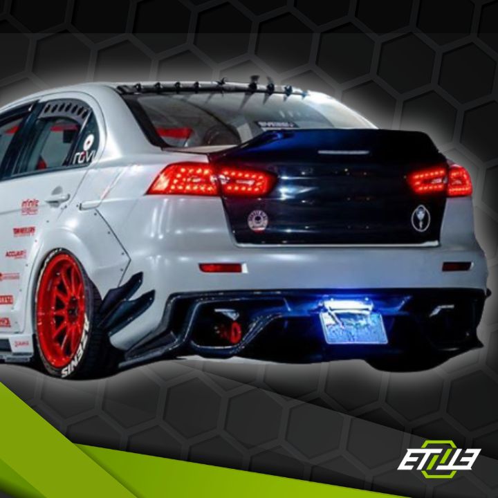 Mitsubishi Lancer Evolution X Carbon Fiber Rear Diffuser - Elite Ti