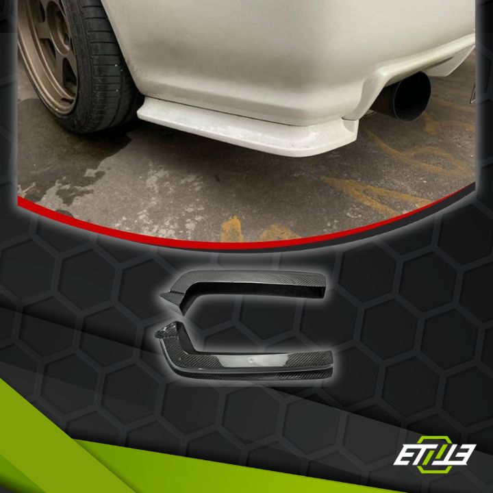R34 GTT Z - Tune Rear Bumper Caps / Skyline R34 GTT 2D GTR Conversion Rear Bumper Spats (ONLY Fit GTR - Style Bumper) - Elite Ti