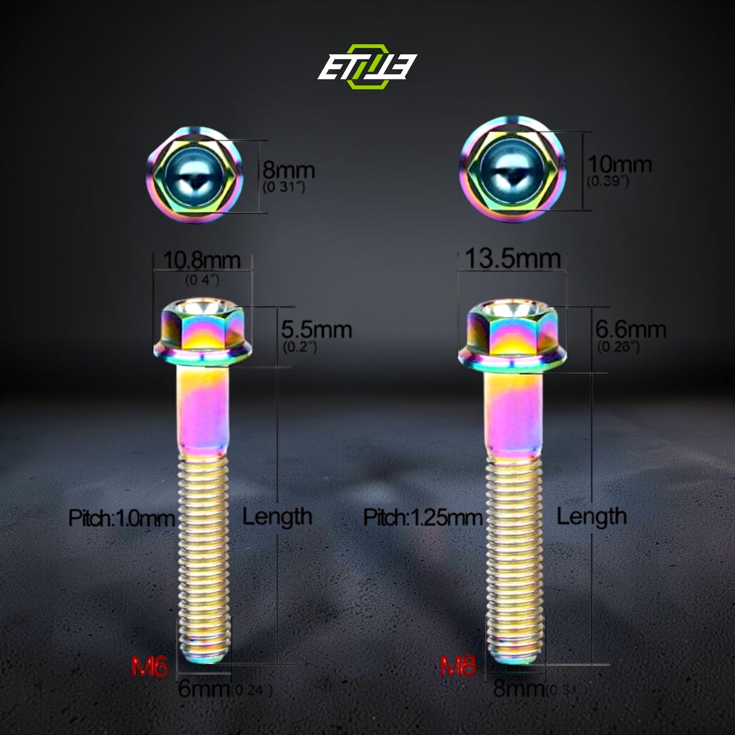 Titanium Bolts Hex Head