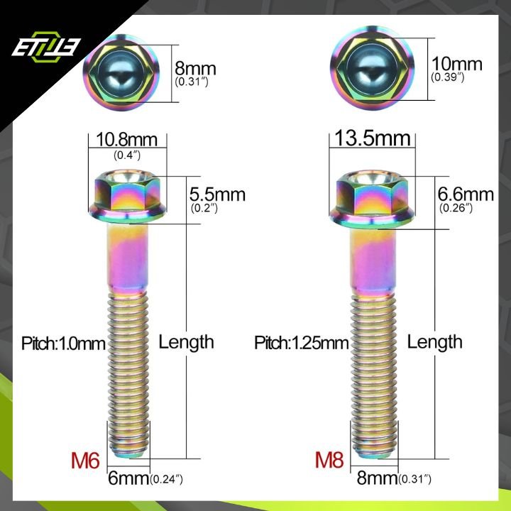 Titanium Bolts Hex Head - Elite Ti