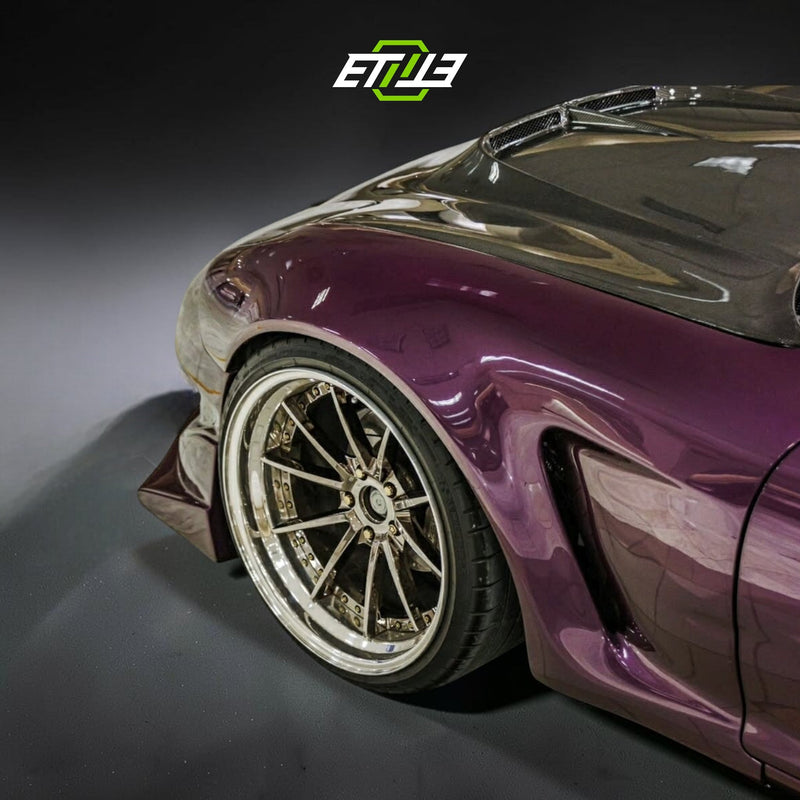 ETi carbon fiber hood installed on an FD3S Mazda RX-7