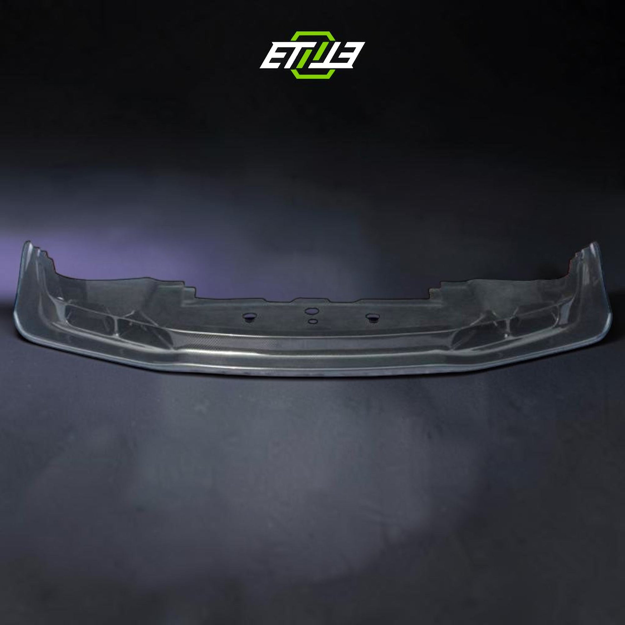 R34 carbon front aero panel showing its molded shape and attachment areas