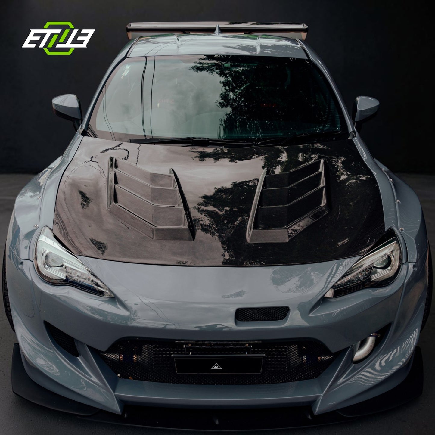 ETi GT86 Lambo Vented Style Carbon Fiber Hood | Elite Ti