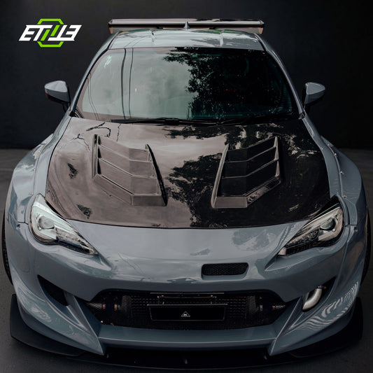 ETi GT86 Lambo Vented Style Carbon Fiber Hood | Elite Ti