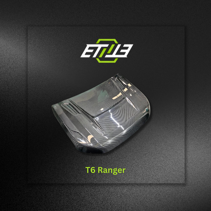 T6 Ford Ranger Dry Carbon Vented Hood