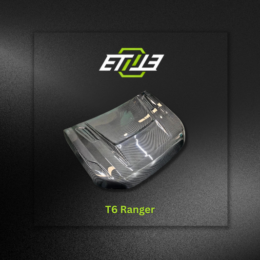 T6 Ford Ranger Dry Carbon Vented Hood