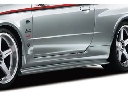 R34 GTT Z-Tune Side Skirt Extensions / Skyline R34 GTT 2D GTR Conversion Side Skirt Extensions (2pcs)