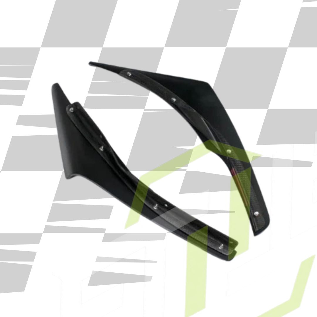 Varis-Style Carbon Fiber Front Bumper Canards – Mitsubishi Evo 8