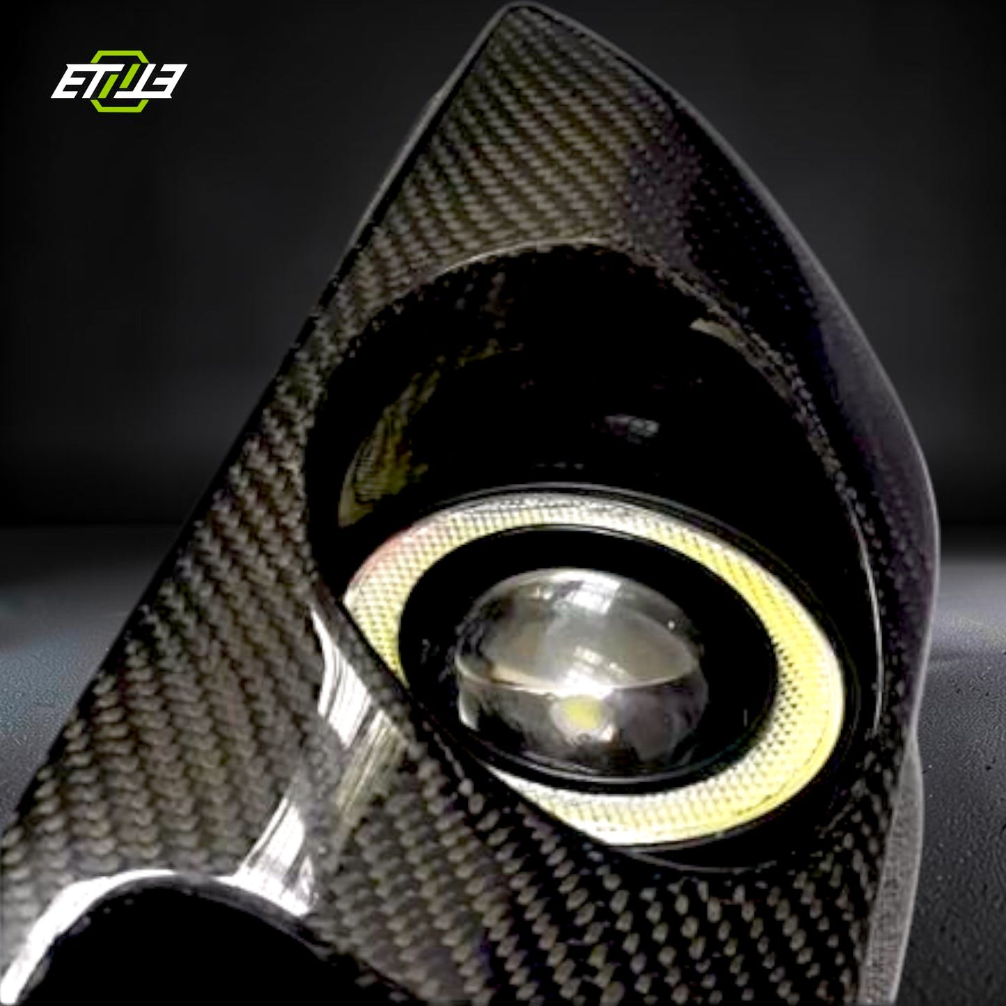 R32 Gts GTR Lhs Full Carbon Fiber Headlamp Air Intake W. Lamp