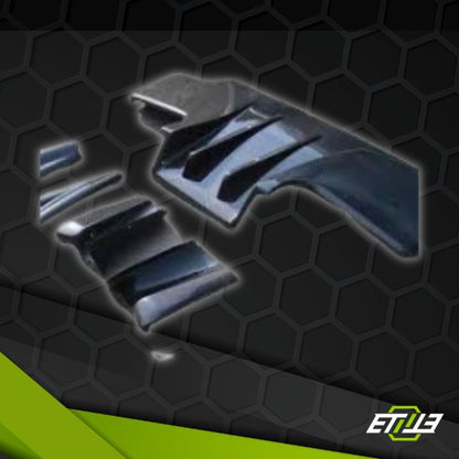R32 GTR TS Rear Carbon Fiber Diffuser with  2 Middle Fins 4 side Diffuser (7pcs)