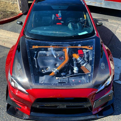 ETi Mitsubishi Evo X Carbon Fiber X Clear Hood
