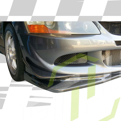 Ralliart-Style Carbon Fiber Bumper Canards – Mitsubishi Evo 8